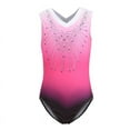 thumbnail image 3 of Clearance Sleeveless Shoulder Diamond Bright Spotted Body Suit Gradient Deep Space Color Ballet Gymnastics Dance Practice Clothes, 3 of 5