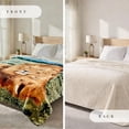 thumbnail image 3 of Korean Mink Blanket Queen Size, Animal Print - Thick Heavy Korean Blanket - 5 LB Heavy Fleece Mink Style, 95"x 79", (Lion), 3 of 7