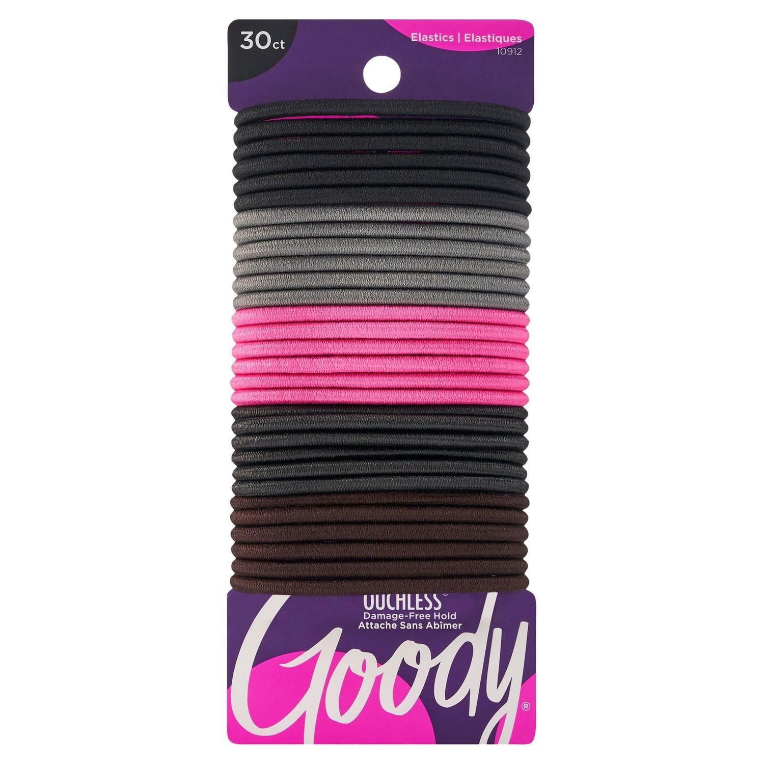 Goody Ouchless Cherry Hair Elastics - No Metal Gentle Hair Ties - 30 Ct, Goody Elastics