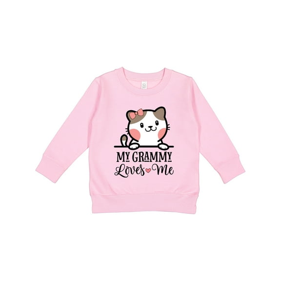 Inktastic My Grammy Loves Me Girls Granddaughter Kitten Toddler Sweatshirt