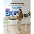 thumbnail image 3 of CHITOOMA 65" L-Shaped Standing Desk, Electric Height Adjustable Corner Computer Desk with Power Outlets & LED Strip, Sit Stand Up Desk with with 3 Drawers for Home Office, Oak, 3 of 7