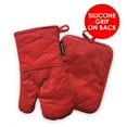 thumbnail image 5 of SharpChef Heat and Slip Resistant Silicone Oven Mitt and Pot Holder Set, Soft Cotton Lining, Waterproof, BPA-Free - Red, 5 of 6