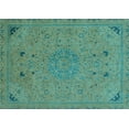 thumbnail image 1 of Ahgly Company Indoor Rectangle Abstract Light Blue Modern Area Rugs, 2' x 4', 1 of 4