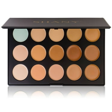 SHANY CONTOUR CAMO Professional Cream Foundation , Foundation Primer ,Camouflage Concealer Makeup Palette - 15 Color Face Palette
