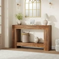 thumbnail image 2 of Farmhouse Console Dining Table, 2-Tier Long Sofa Table with Open Storage for Living Room, Hallway, Foyer, Narrow Entryway Table, Easy Assembly, 2 of 7