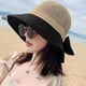 thumbnail image 5 of Sombrero de pescador hueco transpirable con lazo para mujer, gorra de sol para viajes, 5 of 5
