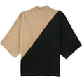 thumbnail image 2 of Alfani Womens 2-Tone Pullover Sweater, Black, X-Small, 2 of 2