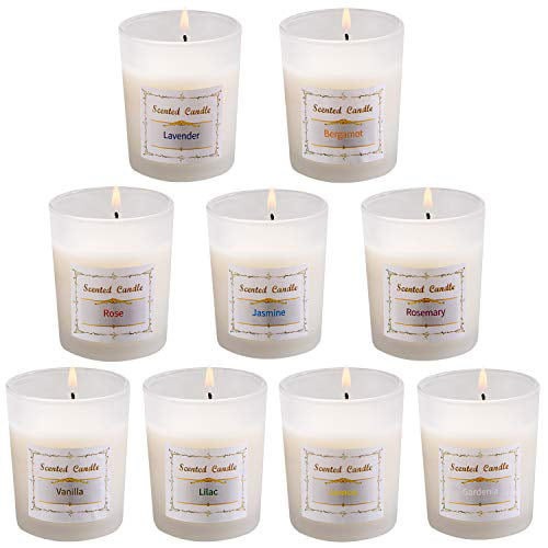 Scented Candles Set 6 Natural Soy Wax Aromatherapy Candle with Essential Oil 
