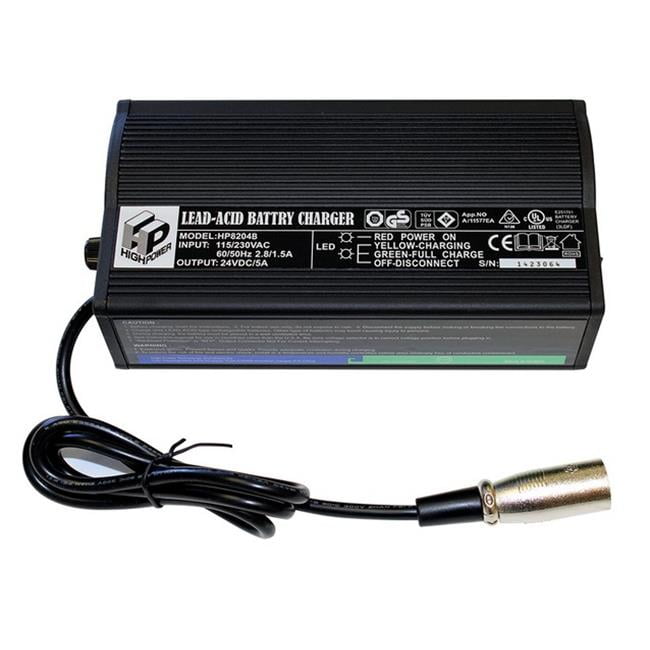 New Solutions BA205 Wheelchair Battery charger 5 Amp 24 Volt 4 x 7 x 8