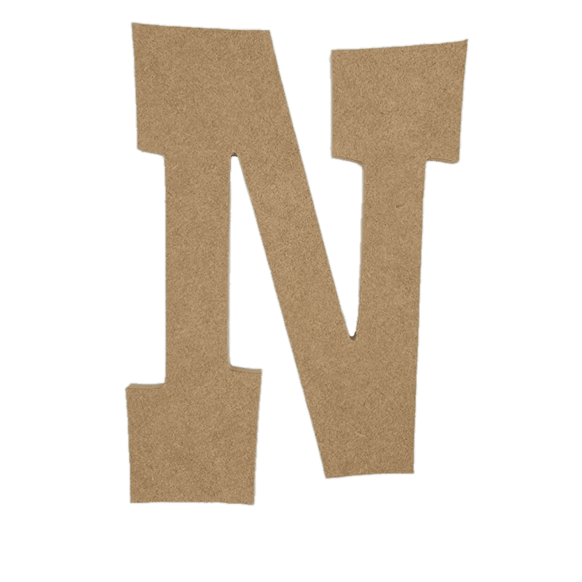Wooden Letter Unfinished, Rustler Font, Craft Cutout