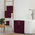 thumbnail image 4 of MALLONI HOME 8 Piece Towel Set 100% Ring Spun Cotton, 2 Bath Towels 27x54, 2 Hand Towels 16x28 and 4 Washcloths 13x13 - Ultra Soft Highly Absorbent Machine Washable Hotel Spa Quality - Burgundy, 4 of 7