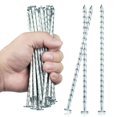 thumbnail image 1 of Estacas para jardinería EISENSP de 16 cm, espiral galvanizada, paquete de 150, 1 of 7