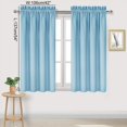 thumbnail image 2 of Room Darkening Blackout Window Curtains with Grommets,1 Panel 42*54" Thermal Insulated Grommet Blackout Curtains Short Drapes for Living Room Bedroom,Sky Blue, 2 of 7