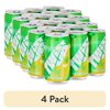 (4 pack) Great Value Twist up Lemon Line Soda, 7.5 fl oz, 6 Pack Cans