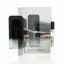 212 Vip Black Men 2 Piece Gift Set - 3.4 Oz Eau De Parfum Spray By Carolina Herrera