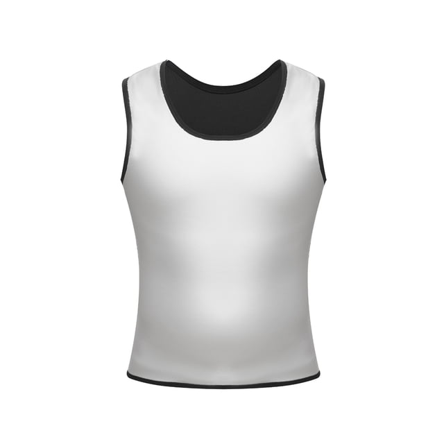Seitruly Hombres Polímero Sudor Sauna Chaleco Body Cintura Entrenador Chaleco adelgazante Compresión Fajas Corsé Abdomen fajas 4XL/5XL Seitruly CE000203-04