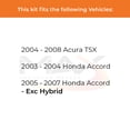 thumbnail image 2 of Max Advanced Brakes - Brake Kit for 2004-2008 Acura TSX 2003 2004 Honda Accord 2005 2006 2007 Accord Exc Hybrid Rear Replacement Disc Brake Rotors and Ceramic Brake Pads, 2 of 9