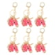 thumbnail image 1 of 6 Piezas Llaveros Estilo de Dibujos Animados Brillo Brillante Metal Decorativo Práctico Compacto Portátil Llaveros Colgante para Decoración YSKJD20 Rosa, 1 of 5