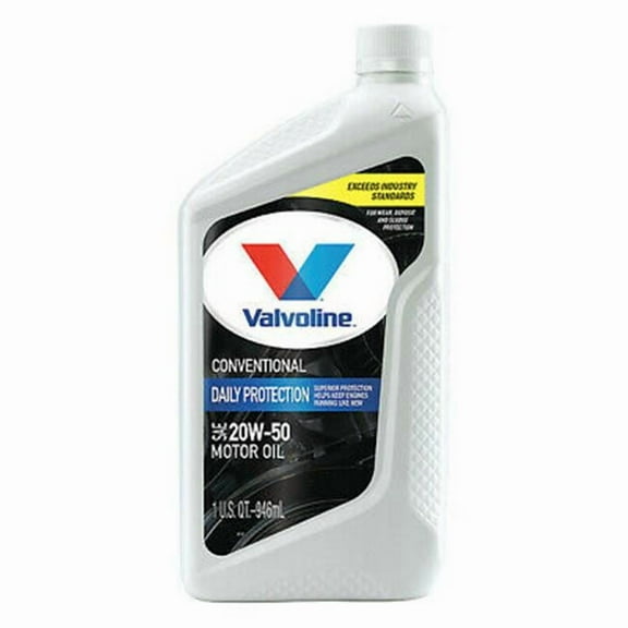 Valvoline Daily Protection 20W-50 Conventional Motor Oil, 1 QT Pack of 6 -