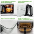 thumbnail image 3 of 5.5 Liter Air Fryer - 5.8QT Customized Digital Display Electric Oil Free Cooker with Transparent Window (White), 3 of 7