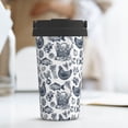 thumbnail image 6 of Honeii Chicken And Fish Print Travel Coffee Mug Insulated Coffee Cup with Leakproof Lid, Coffee Tumbler, Reusable Coffee Cups with Seal Lid, 6 of 8