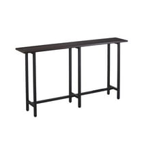 HomeRoots 54" Espresso and Black Frame Console Table