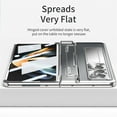 thumbnail image 6 of SaniMore for Samsung Galaxy Z Fold 3 Folding Magnetic HD Transparent Case with Tempered Glass Film, Rugged PC Cover with Wireless Charging & Kickstand Full Body Protective Shell, Silver, 6 of 7