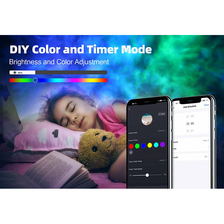 Starry Sky Projector, Bedroom Galaxy Light, Smart APP and Voice