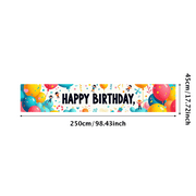 LUUFILx Panda Birthday Backdrop Banner for Kids Party Supplies Happy Birthday Decorations with Balloons and Flowers Party Decor Background Props
