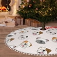 thumbnail image 6 of Rocae Bulldog Face for Christmas Tree Skirt with Pom Pom Trim for Holiday Party for Holiday Home Decor Indoor Outdoor-48", 6 of 7