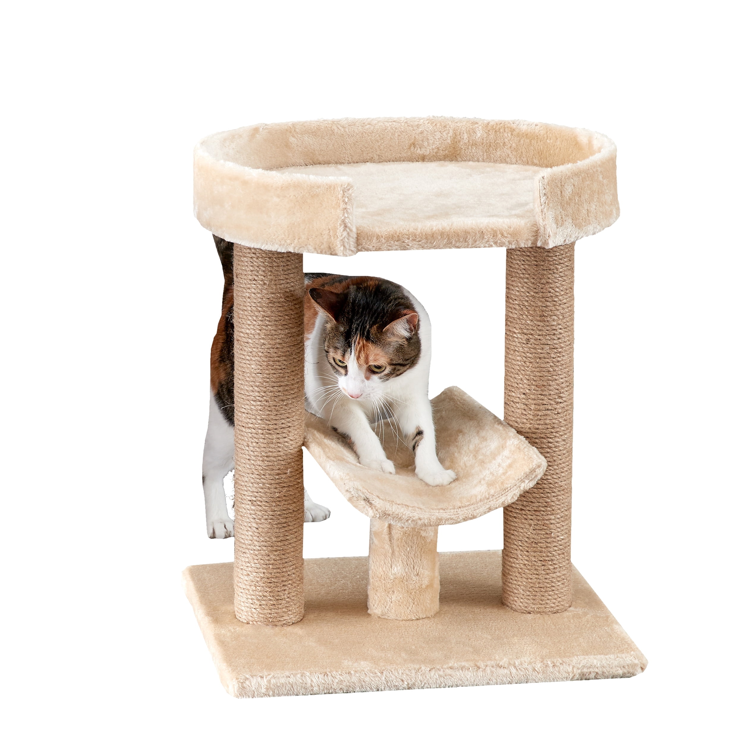 Two by Two Providence - Beige Scratching Post Cat Furniture - 21.1 in. Tall