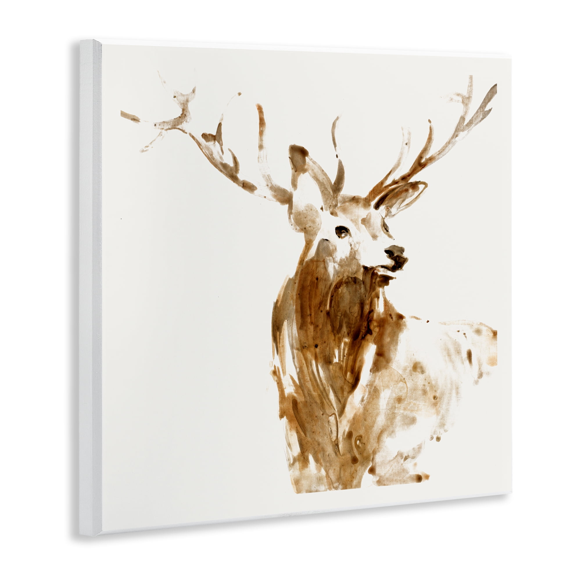 Stupell Industries Deer Portrait Head Shot Wall Plaque Art, design by Lorenzo Collective