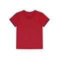 thumbnail image 2 of Hansber Kids Boys Soccer Jersey Shirt Quick Dry Shorts Sleeves Running Training T-Shirt Football Top Red M, 2 of 7