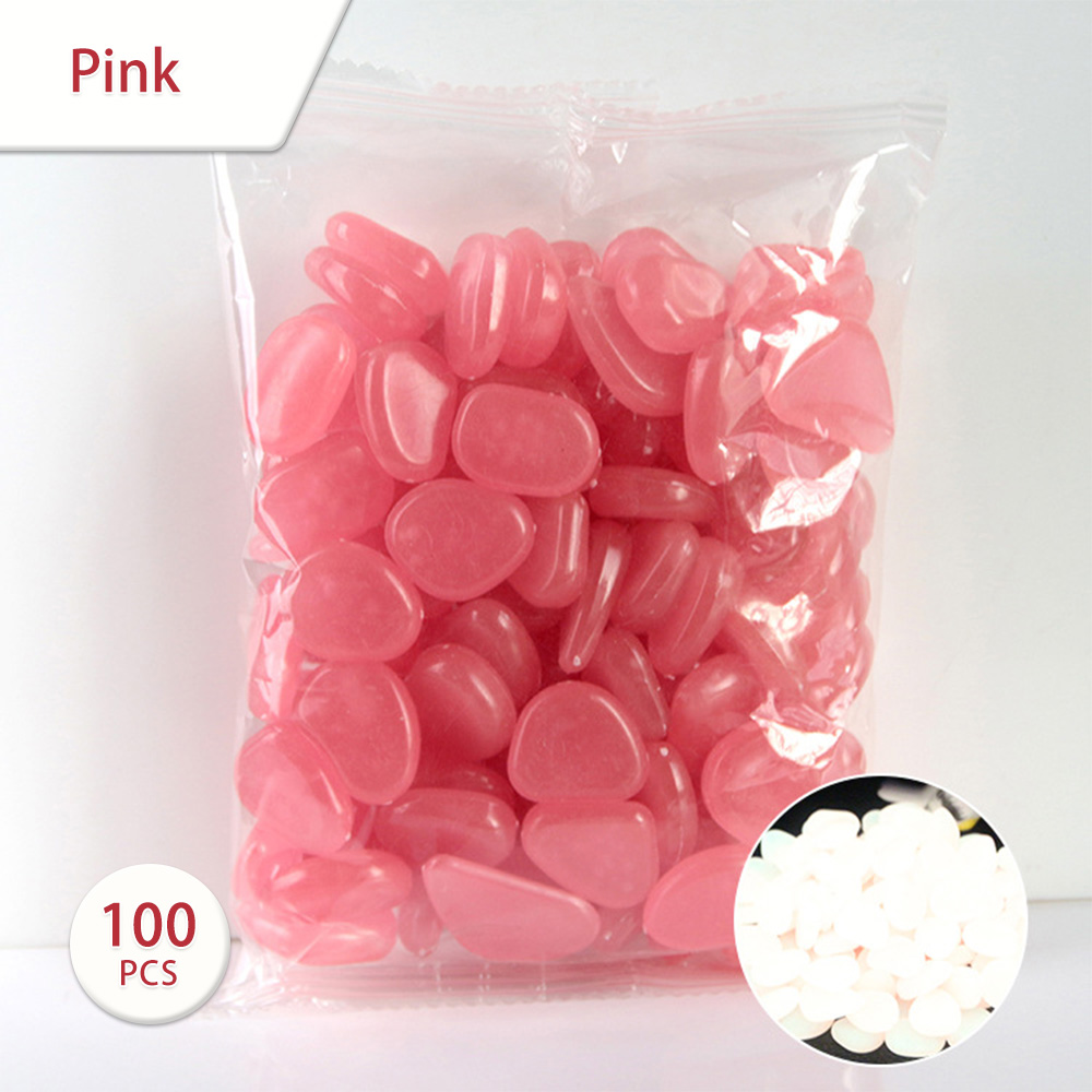 Xiuguai 10 PCs New Luminous Stone Colorful Glow in The Dark Stones Pebbles Rock for Fish Tank Aquarium