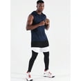 thumbnail image 6 of NELEUS Men's Workout Tank Tops with Hoodie Sleeveless Running Muscle Shirts 3 Pack,Black+Gray+Navy Blue,US Size XL, 6 of 7