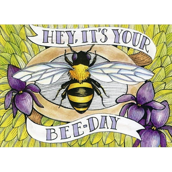 Tree-Free Greetings Bee-Day Birthday Card