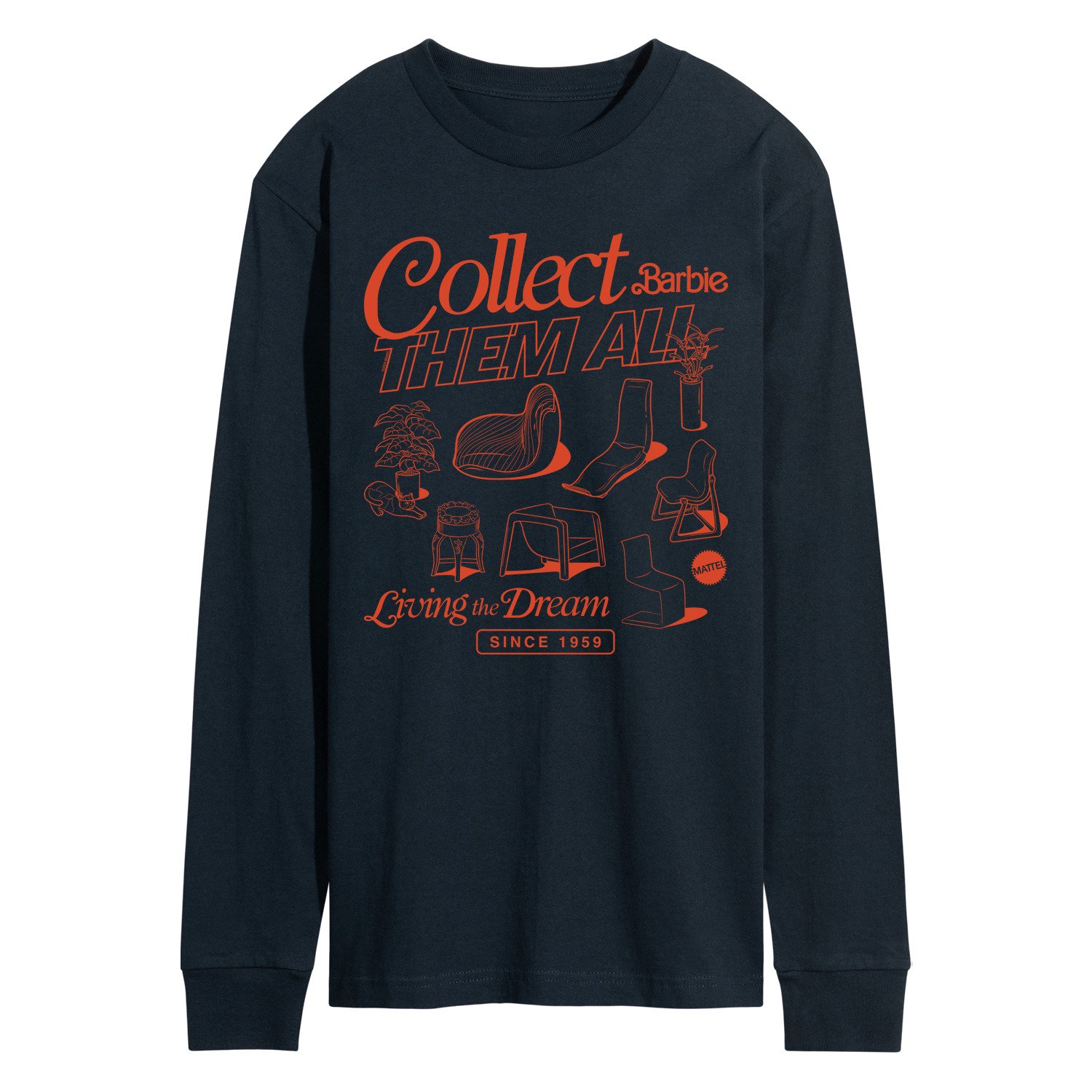 Barbie - Doll Furniture - Men s Long Sleeve Graphic T-Shirt