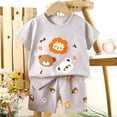 thumbnail image 5 of Hiijoy Toddler Boys Summer Outfits Cartoon Print Short Sleeved T Shirt Shorts Set, Sizes 4-5T, 5 of 6