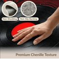 thumbnail image 6 of ODIKA 8'x10' Washable Area Rug Music Glossy Note Grooved Disc Round Scattered Musical Movie for Living Room, Under Sectional, Family , Durable, Non-Slip, 6 of 7