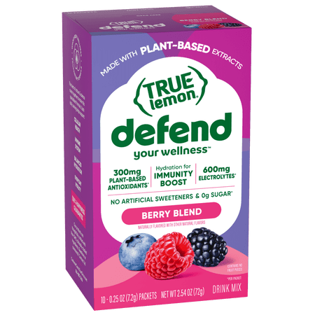 True Lemon Defend Your Wellness Berry Blend Flavored Powder, 10 Ct. Drink Mix Packets
