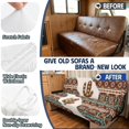 thumbnail image 3 of Chririnla Southwestern Cactus RV Jackknife Sofa Cover, Washable 2 Piece Slipcover Fit for Camper Travel Trailer and Motorhome, 3 of 7
