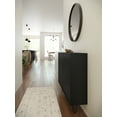 thumbnail image 4 of Nexera Slim Modern Wood Accent Cabinet with 2 Doors, Black, 4 of 6