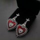 thumbnail image 1 of Pendientes colgantes góticos de cruz oculta Diablo con personalidad, rosa y corazón, estilo retro., 1 of 5