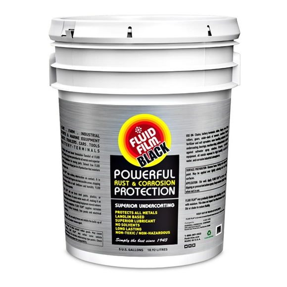 Fluid Film Antirouille et Anticorrosion PNASB Non-Peintable; Seau de 5 Gallons; Noir; Simple