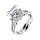 thumbnail image 3 of Xihbxyly Anillo de Diamantes con Doble Aro, Diseño En Forma de Corazón, con Dos Lados Abatibles, Estilo Romántico y Femenino, Ideal para Ocasiones Especiales o Cotidianas, Tamaño Ajustable, de Cobre., 3 of 7