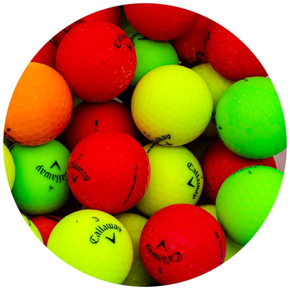 Pre-Owned Callaway Superhot Matte Color Mix Golf Balls, Good / AAA Quality, 12 Count, by Reload
