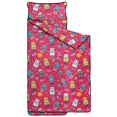 thumbnail image 2 of Robot and Rockets Red Pattern Teens Toddler Nap Mat with Pillow, Sleeping Mat Bag for Preschool Daycare 59"x22", 2 of 6