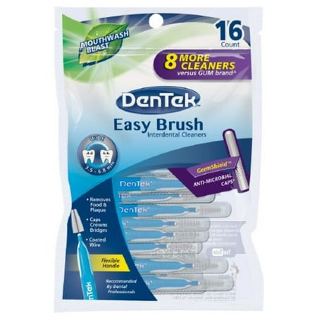 Prophy Brushes - DenTek Wide Brush Cleaners 16 Each