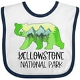 thumbnail image 3 of Inktastic Yellowstone National Park Mountains and Bear Shape Boys or Girls Baby Bib, 3 of 4