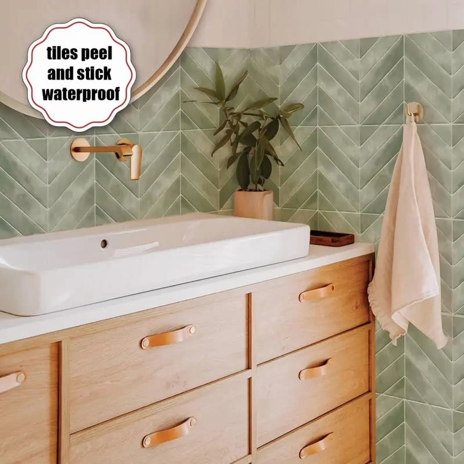 Peel and Stick Backsplash - 20 Sheets of 11.4" x 9" - 3D Adhesive Peel and Stick Tile Backsplash for Kitchen, Bathroom, Wall Tile
